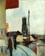 August Macke Cathedral at Freiburg, Switzerland painting